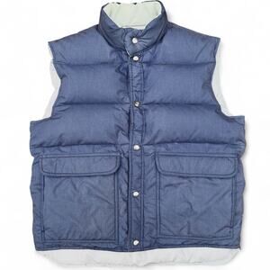 Vintage Penfield Down 80s Puffer Vest USA Made Outdoors Gorpcore Ski L Blue Gray